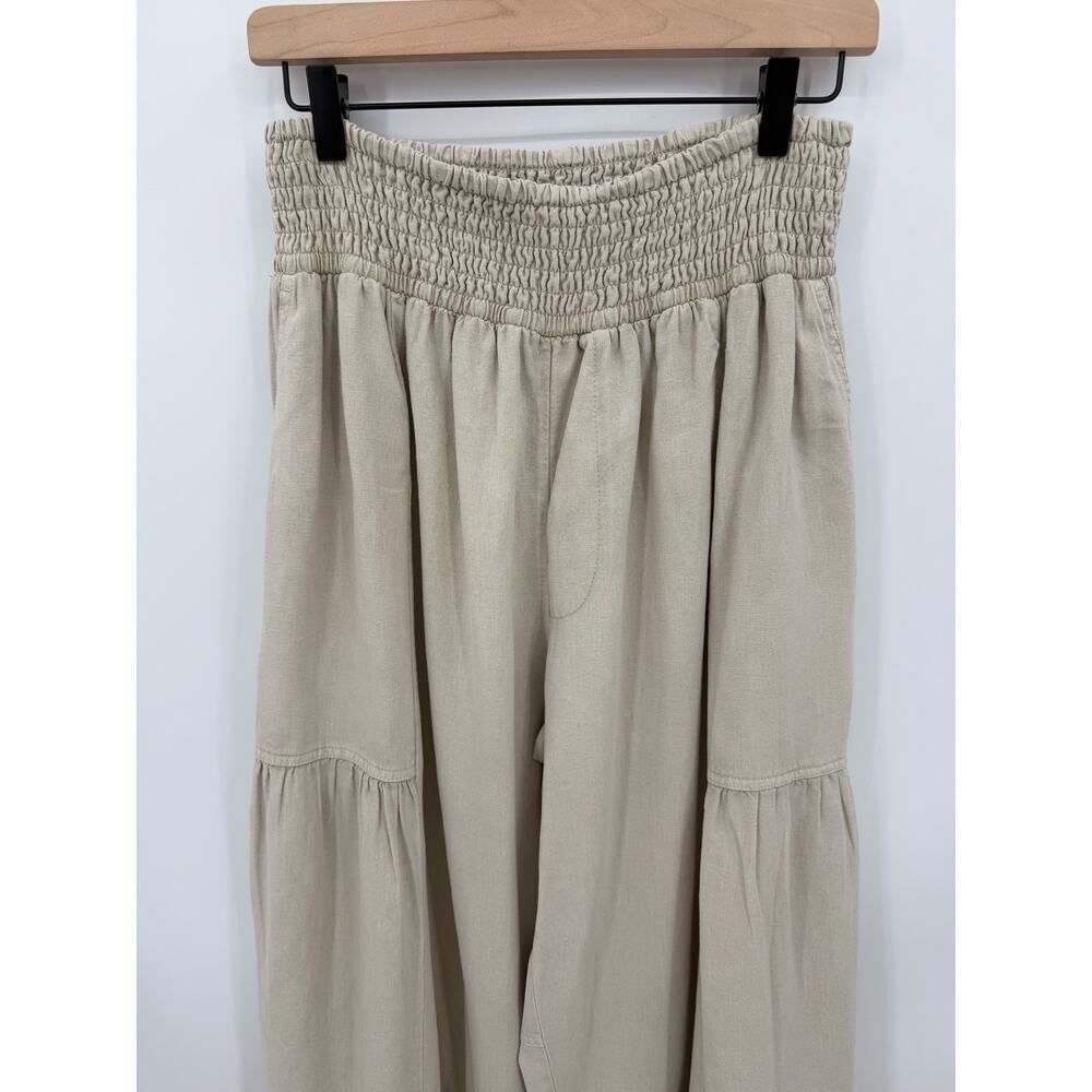 Pilcro Nutmeg Relaxed Linen Blend Pull On Jogger Pants Small Anthropologie Boho - Picture 5 of 11